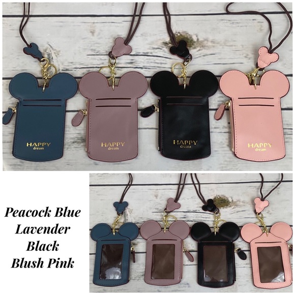 Mickey Mouse Lanyard Credit Card Holder Keychain - Picture 11 of 13